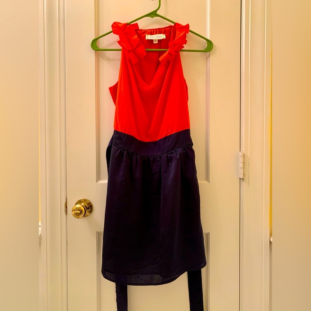 Block color dress